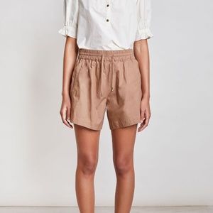 Apiece Apart High Waist Tan Shorts